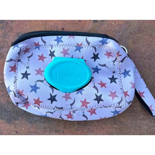 Stars/ skull baby wipes case