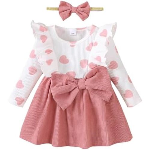 Mioglrie Baby Girl Dress Toddler Girls' Dresses 3 6 9 12 18 24 Months 2t 3t Girls Clothes Fall Winter Outfits