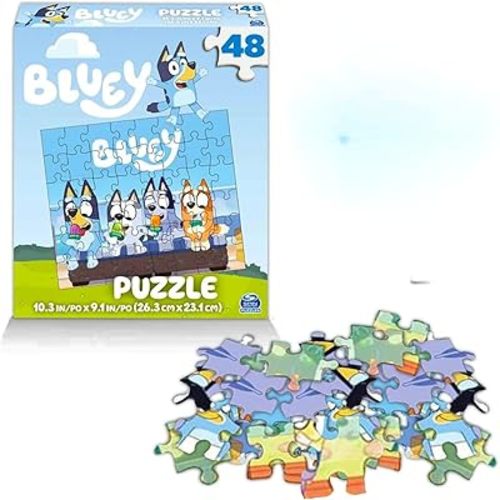 Bluey Premier 48 Pc Puzzle Set for Kids - Bluey Party Supplies Favors Great Gift for Bluey Fans