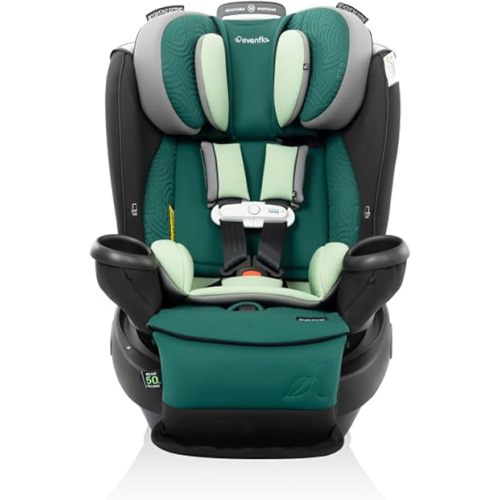 Evenflo Gold Revolve360 Extend All-in-One Rotational Car Seat with Green & Gentle Fabric (Emerald Green)