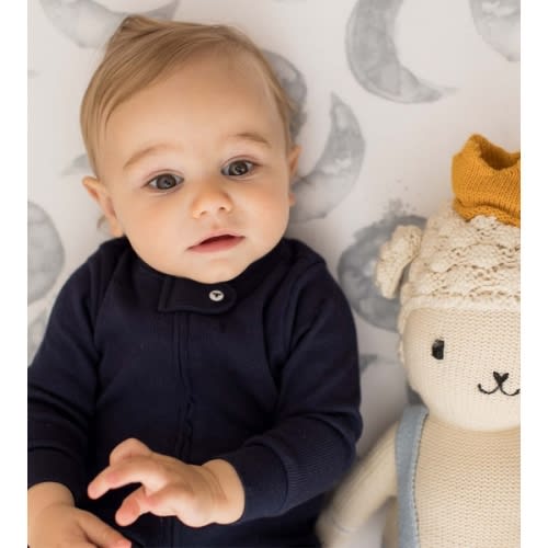 Solid Rib Organic Cotton Pajamas - Midnight - Newborn