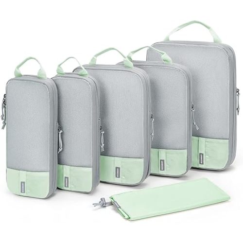 BAGSMART 6 Set /4 Set/2 Set Compression Packing Cubes for Travel, Lightweight Luggage Organizer Bags, Durable Space Saver Bags Travel Essentials