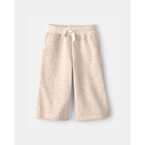 Baby Girl Heart Fleece Drawstring Pants - Cream - OshKosh B'gosh | Carter's