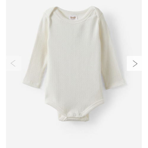 Organic Pointelle Long Sleeve Bubbysuit