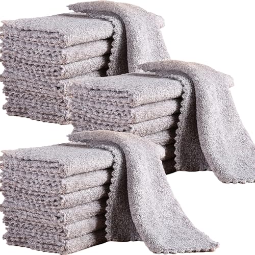 20 Pack Kitchen Dish Cloths 10" x 10" Super Soft & Absorbent Coral Velvet Microfiber Cleaning Towels Nonstick Oil Fast Drying Washable Lint-Free Dish Rags Reusable Dishcloths for Household Cleaning