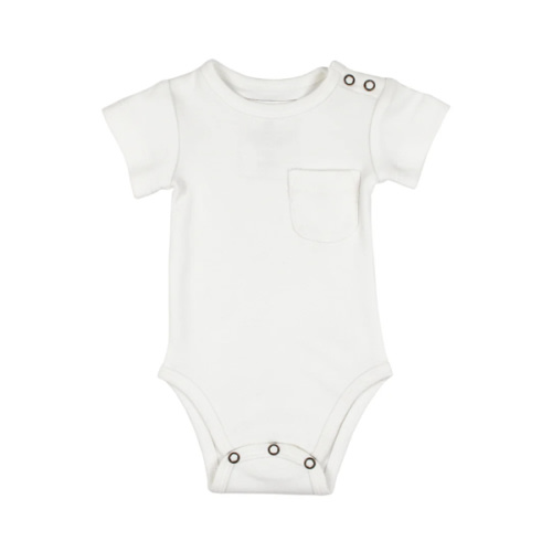 White | Organic Short-Sleeve Bodysuit – L'ovedbaby