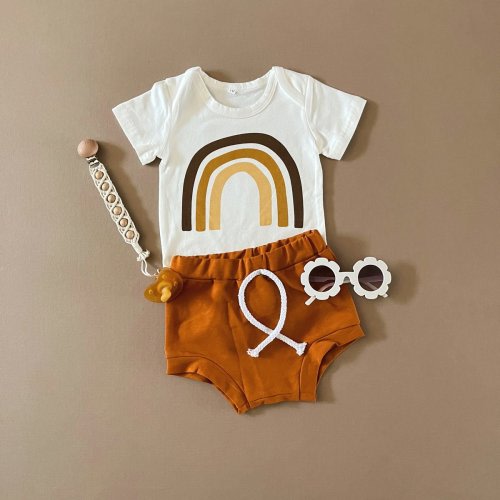 Rainbow Onesie & Shorts
– LUCKY PANDA KIDS