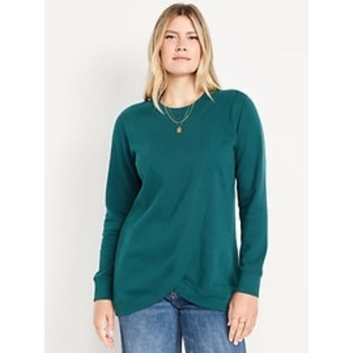 Maternity SoComfy Crossover Nursing Tunic Sweatshirt | Old Navy