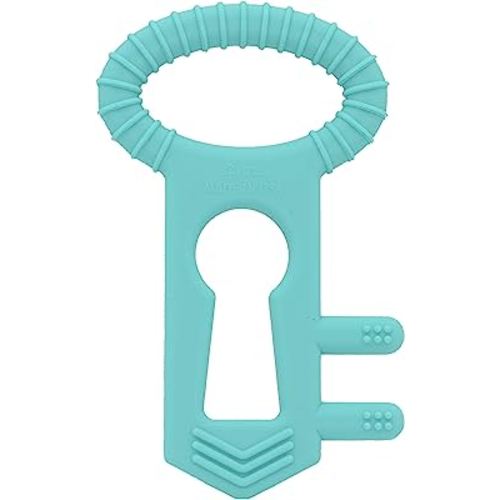 The Teething Key by Eztotz | Made in USA - BPA Free Silicone Baby Teether Toy for Infants Babies Toddlers | 0+ Months Easy Grip Multiple Texture Molar Reach - Great Baby Shower Registry Gift