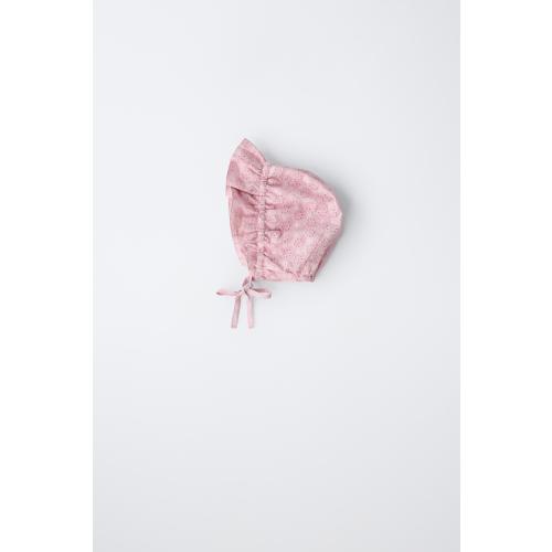 SWISS EMBROIDERY BONNET - Pink | ZARA United States