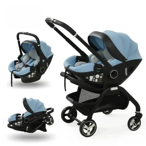 Multi Functional Newborn Baby Sleeping Basket, Baby Safety Seat, Baby Stroller, Multi-purpose Portable Four-wheel Stroller