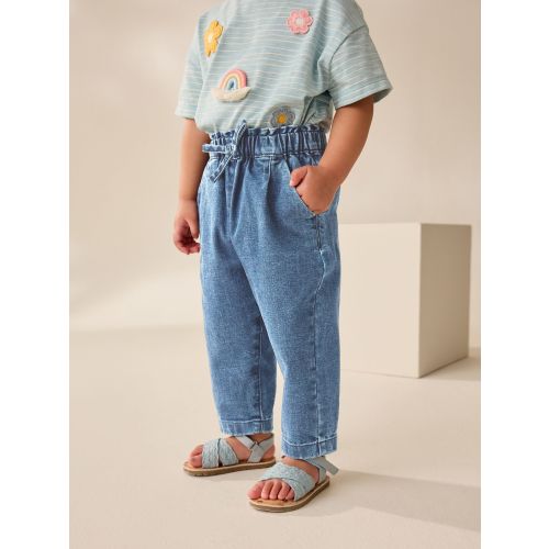 Light Wash Tie Waist Jeans (3mths-7yrs)