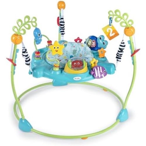 Baby Einstein Ocean Explorers Curiosity Cove 2-in-1 Educational Baby Jumper Activity Center and Floor Toy, Max Weight 25 lbs., Ages 6 Months+, Unisex
