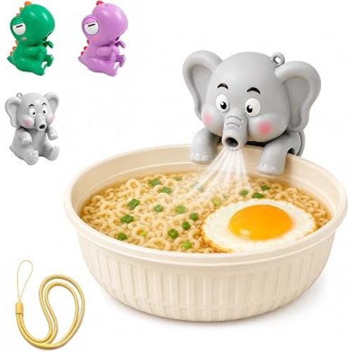 Cooling Clip-On Mini Fan for Cup & Bowl, Cute Elephant Animal Fans Coffee Chiller, Mini Food Cooling Fan, Rechargeable Fast Air Blowing, Desktop Beverage Cooling Companion (#A)