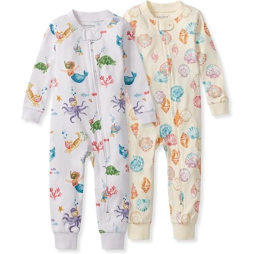 Burt's Bees Baby Unisex Footless Sleeper Pajama, 1-Pc Zip-Up Footie Pajama