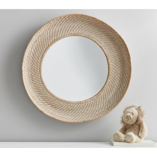 Quinn Natural Round Mirror (29")