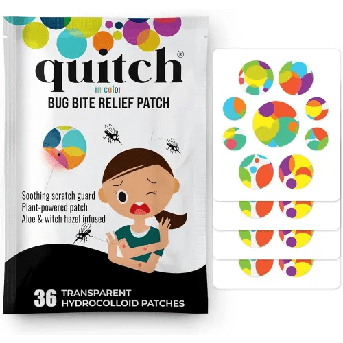 Quitch Mosquito Bite Itch Relief Patch, After Bite Insect Bite Treatment, Anti Itch Cream Alternative, Insect Bite Relief, Cruise, Travel and Camping Essential for Kids