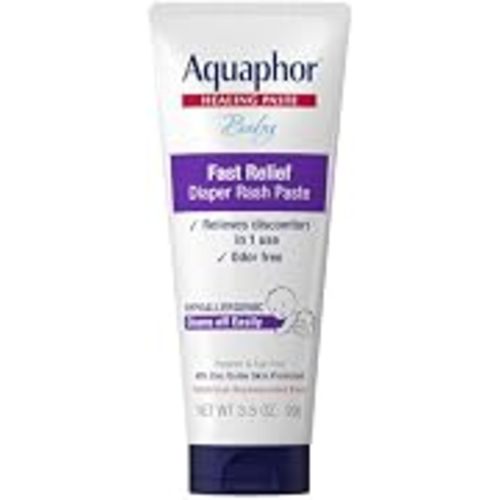 Aquaphor Baby Diaper Rash Paste with Zinc Oxide, 3.5 OZ | Zinc Oxide Baby Diaper Rash Paste Provides Immediate Relief, Treatment and Prevention, Hypoallergenic, Talc Free