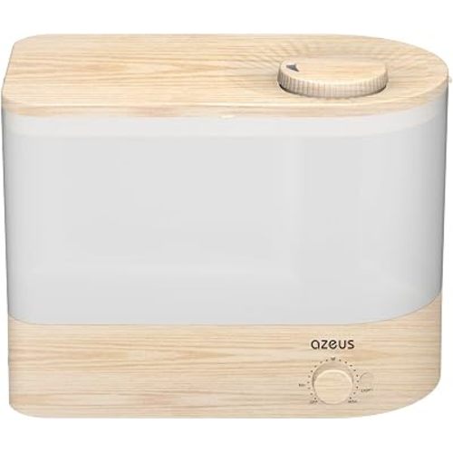 AZEUS 6L Top Fill Humidifier for Bedroom, Quiet Cool Mist, Woodgrain