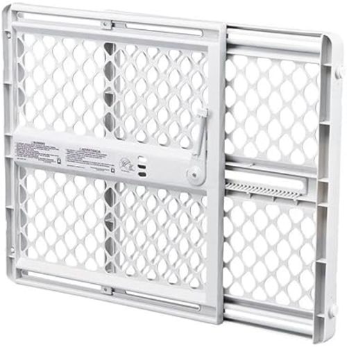 MYPET North States Universal Pet Gate: 26” - 42” Wide Dog Gate. Use as Pressure Mounted Gate or Swinging Door with Included Hardware. Dog Gates for Doorways, 26" Tall, Gray