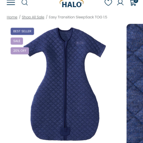 Easy Transition Denim Cotton Sleep Sack | HALO