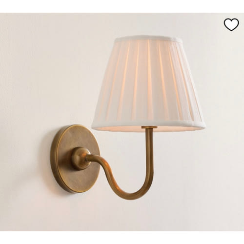 Baylor Pleated Shade Sconce (10") *Brass*