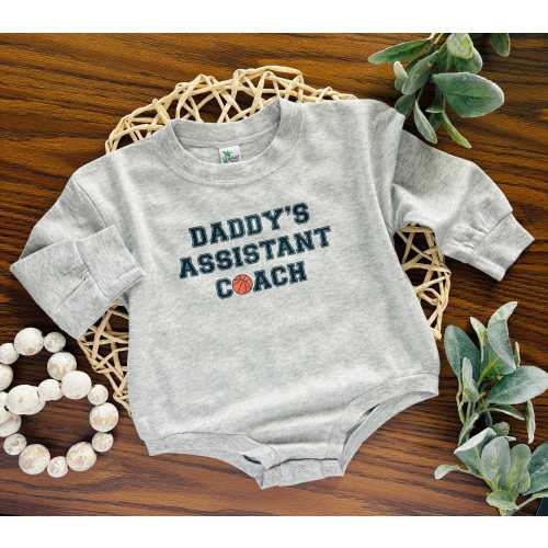 Daddy's Assistant Basketball Coach, Basketball Shirt for Child, Sports Shirt For Baby Boy, Shirt For Toddler, Basketball Bubble