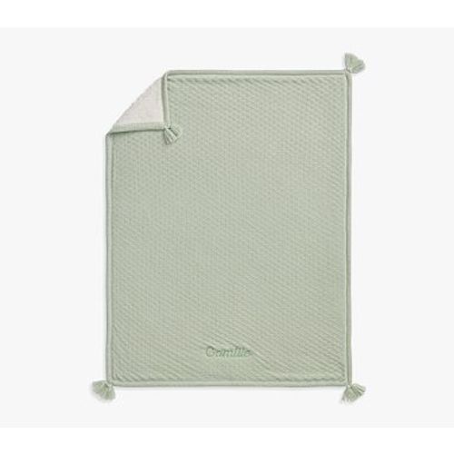 Luxe Knit Sherpa Stroller Blanket , Sage