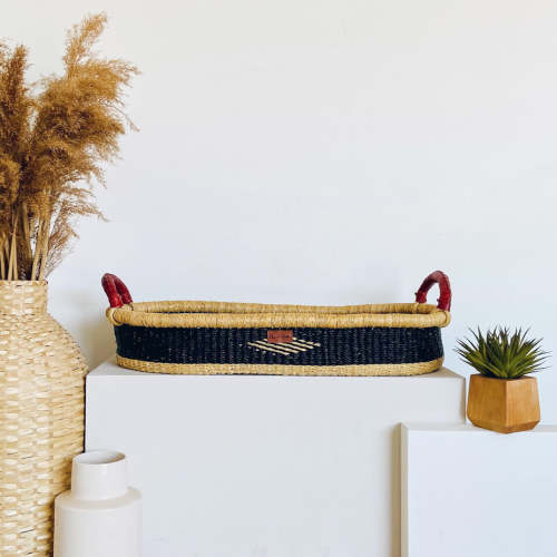 Nightfall Handwoven Baby Changing Basket for Nursery