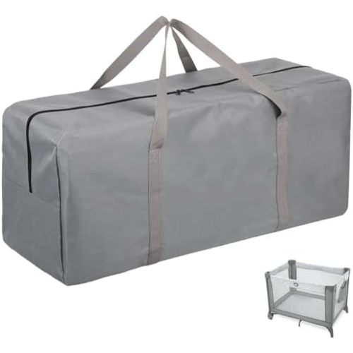 Carrying Bag Compatible with Graco Pack n Play,Waterproof Lightweight Playard Storage Duffle Bags for Graco Pack n Play for Travel and Storage（Grey）