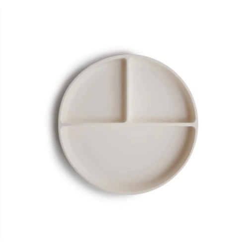 Mushie - Silicone Suction Plate - Ivory | Kido Bebe