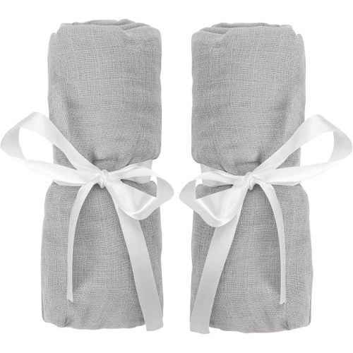 Newton Baby Bassinet Fitted Sheet 2-Pack, Breathable Muslin - Grey