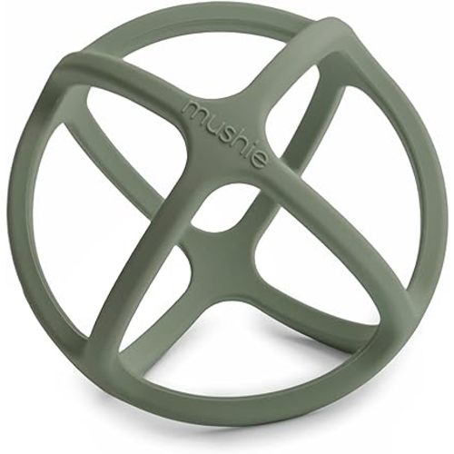 mushie Silicone Baby Teether Ball Toy (Dried Thyme)