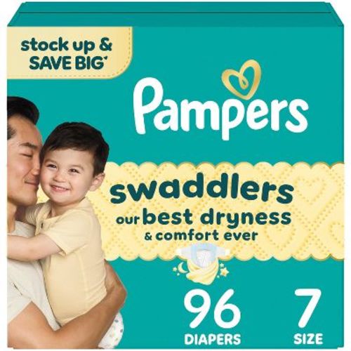 Pampers Swaddlers Sensitive Disposable Diapers Massive Pack - Size 7 - 96ct