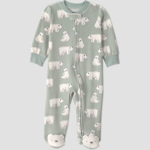 Carter's Just One You® Baby Boys' Polar Bear Sleep N' Play - Sage Green Newborn