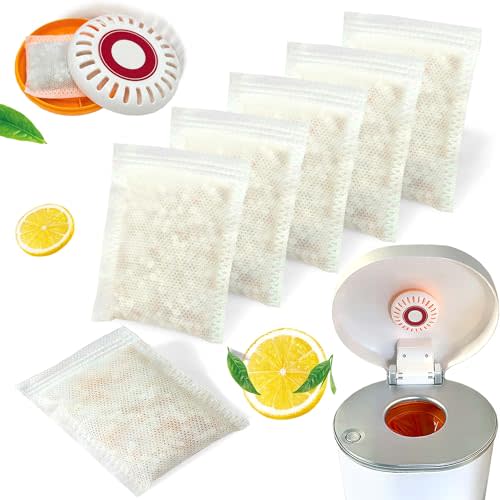 6PCS Baking Soda Refills for Munchkin Step and Pail Diaper Pail | Lemon-Scented Deodorizer for Arm & Hammer Puck Baking Soda Cartridge (3.5"), Odor Removing