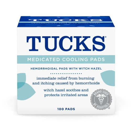 Tucks Medicated Cooling Pads for Hemorrhoid Relief, 100 Count