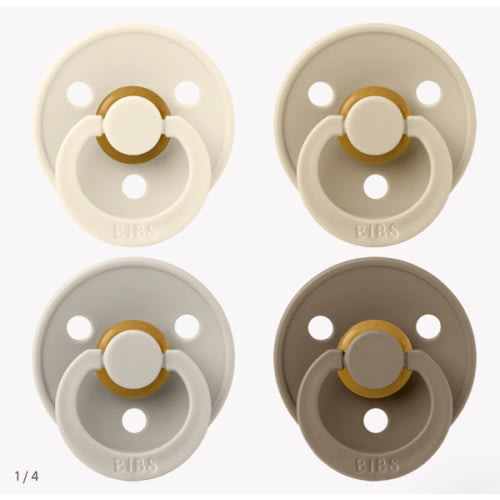 BIBS Colour 4-Pack - Ivory, Sand, Vanilla, Dark Oak Pacifiers – Bibsworld store US