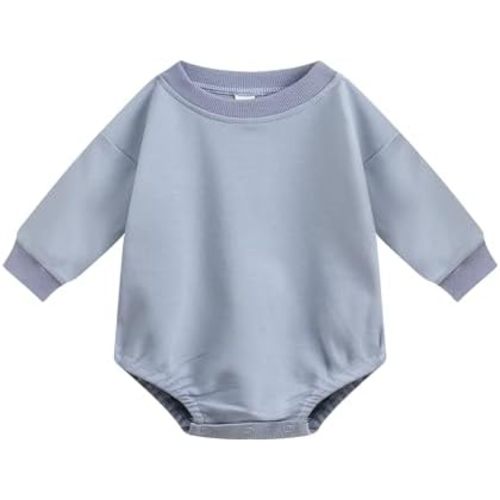Bafeicao Baby Boy Girl Bubble Romper Color Block Long Sleeve Sweatshirt Romper Outfit Spring Cute Clothes