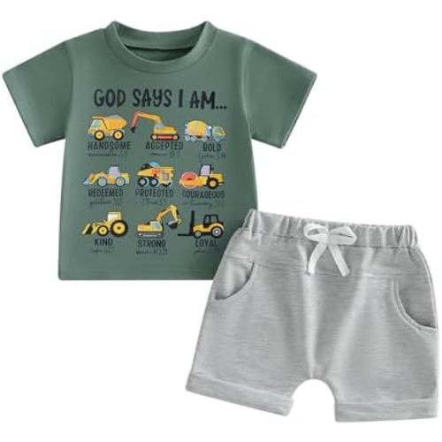 WZTYYDS Toddler Baby Boy Clothes Animals Summer Outfit T-shirt Shorts Set