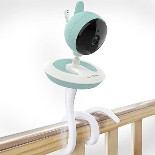 Flexible Twist Mount for Arlo,Owlet,Goodbaby,Hellobaby,ANMEATE,Vtech,Motorola Baby Monitor and Most Universal Monitors Camera with 1/4 Threaded Hole, White, No Tools Required or Wall Damage