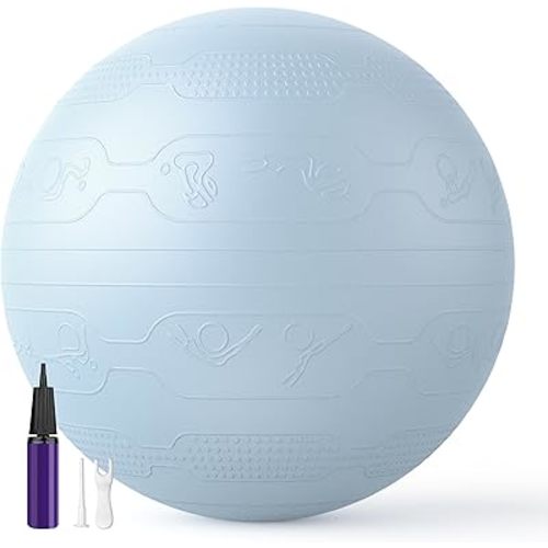 PROIRON Exercise Ball Anti-Burst Yoga Ball Chair with Quick Pump Slip Resistant Gym Ball Supports 500KG Balance Ball for Pilates Yoga Birthing Pregnancy Stability Gym Workout Training
