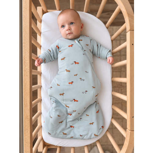 Woof Sage 1.0 TOG Long Sleeve Bamboo Viscose Swaddle Sleep Sack | günamüna