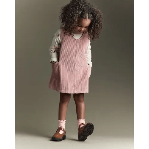 Toddler Girl Otter Pocket Corduroy Jumper - Light Pink - Otter Avenue | Carter's