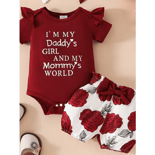 three piece set letter print romper shorts headscarf outdoor - Temu