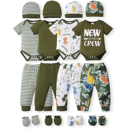 Newborn Baby Boy Girl Clothes Unisex Preemie Infant Must Have Pants Set Outfits 0-18 Months 20 Pcs Essentials Gift