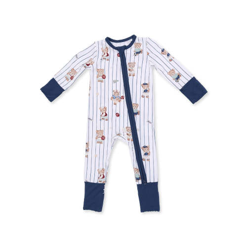 2-Way Zip Romper, Mixed Sports Bears