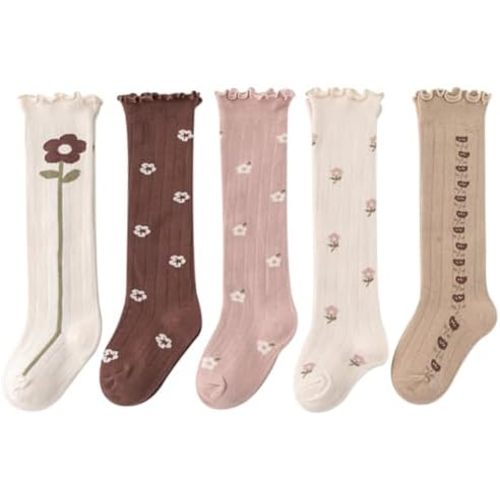 BQUBO Baby Knee High Sock Toddler Girl Dress Socks Baby Knit Stocking Cotton Infant Girls Socks