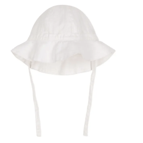 Organic Cotton Poplin Hat | White