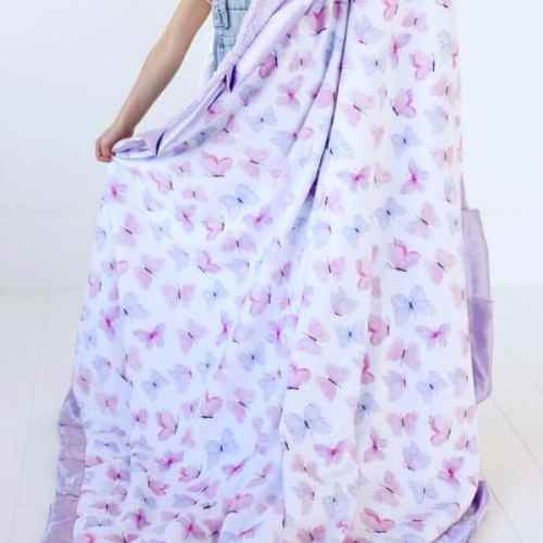 Pastel Butterfly Blanket | Minky Couture